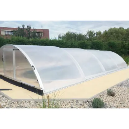 Abri de piscine télescopique bas Tenor 8,54 x 4,28 x h1,49m