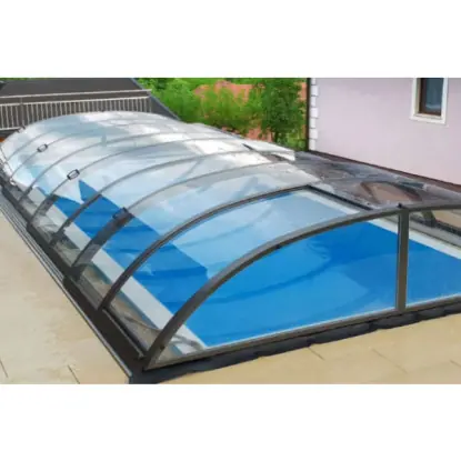 Abri de piscine télescopique très bas Alto 8,54 x 3,75 x h0,80m