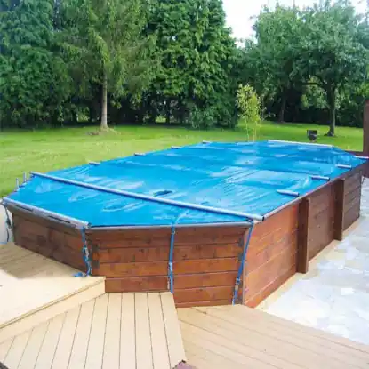 Bâche à barres pour piscine bois Securit Pool Hors Sol Woody