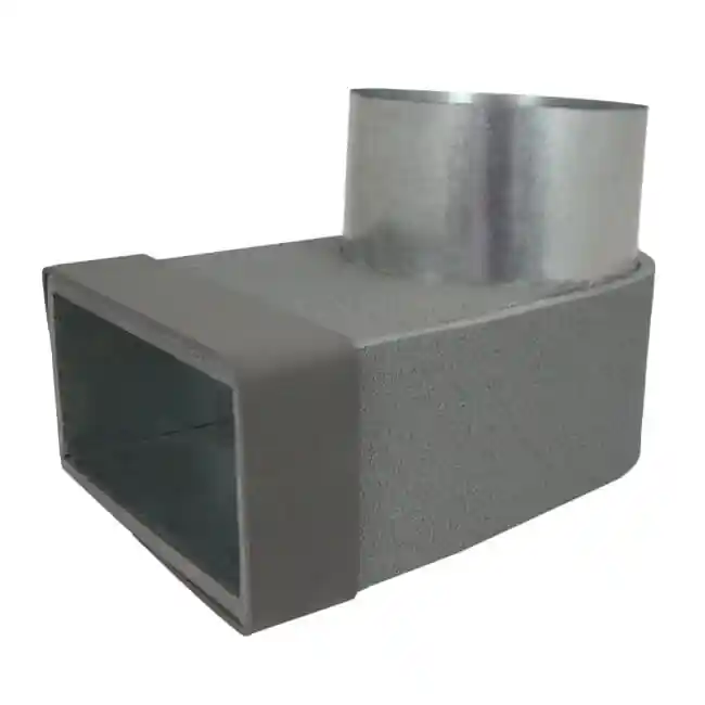 Thermoduct lepe Eckstück einfach symmetrisch 220x80 mm bis Durchmesser 160 mm