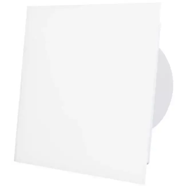 Vmc salle de bain Ø 100 mm avec minuteur et départ différé - front en plastique blanc mat