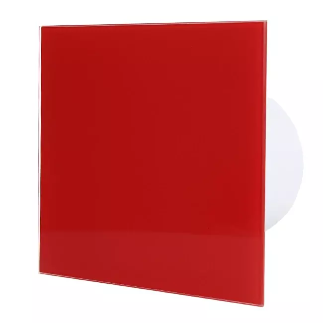 Vmc salle de bain Ø 100 mm - front en verre rouge