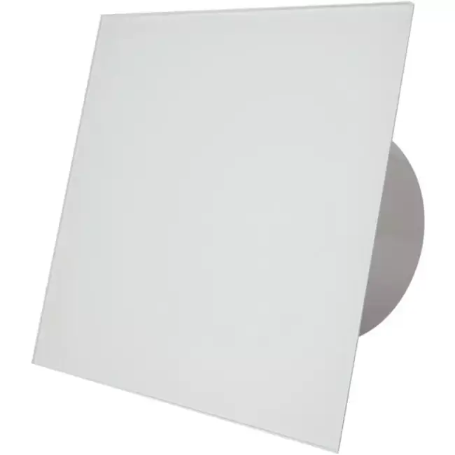 Vmc salle de bain Ø 100 mm - front en verre blanc brillant