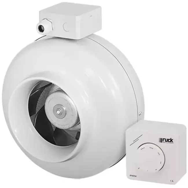 Ventilateur de gaines Ruck 1090m³/h - Ø 250 mm + régulateur électronique continu 1,0 A