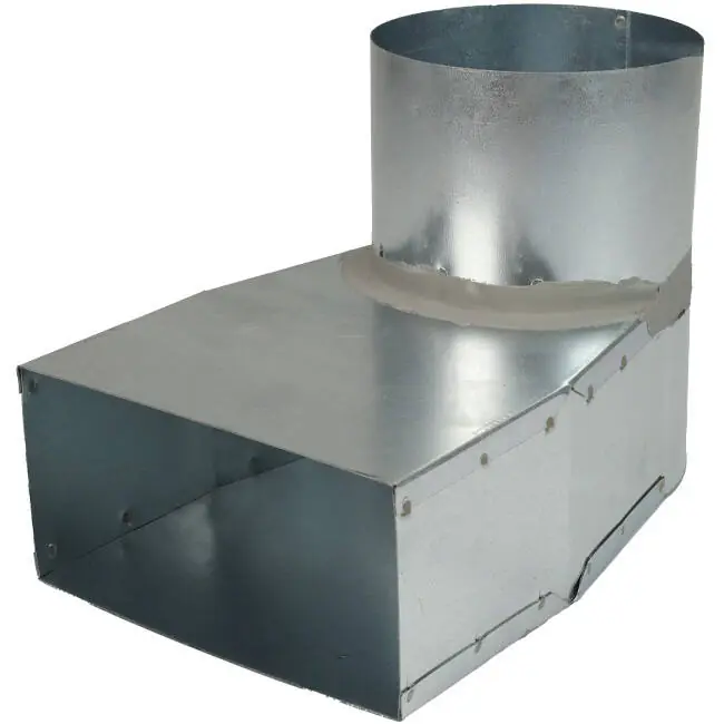 Angle d‘ardoise 220x80 mm au diamètre 125 mm pour gaine