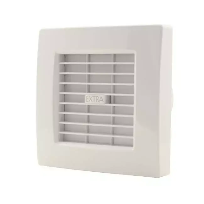 Vmc salle de bain Ø 100 mm Blanc avec volet à fermeture automatique et minuterie - de luxe X100ZT