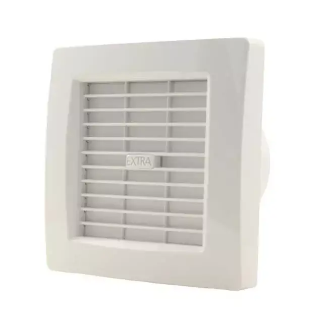Vmc salle de bain Ø 120 mm Blanc avec volet à fermeture automatique et minuterie - de luxe X120ZT