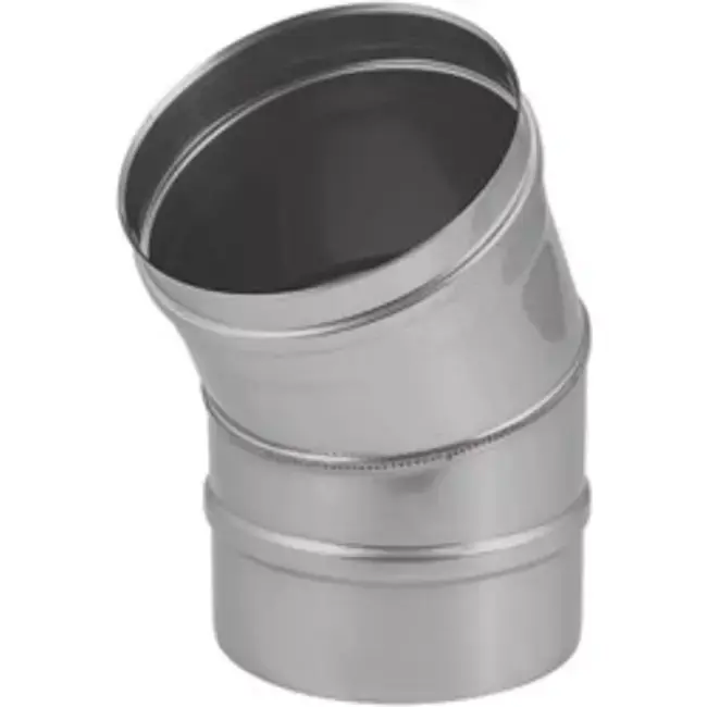Tube de poêle en acier inoxydable à simple paroi coudé à 30° - Ø 500 mm