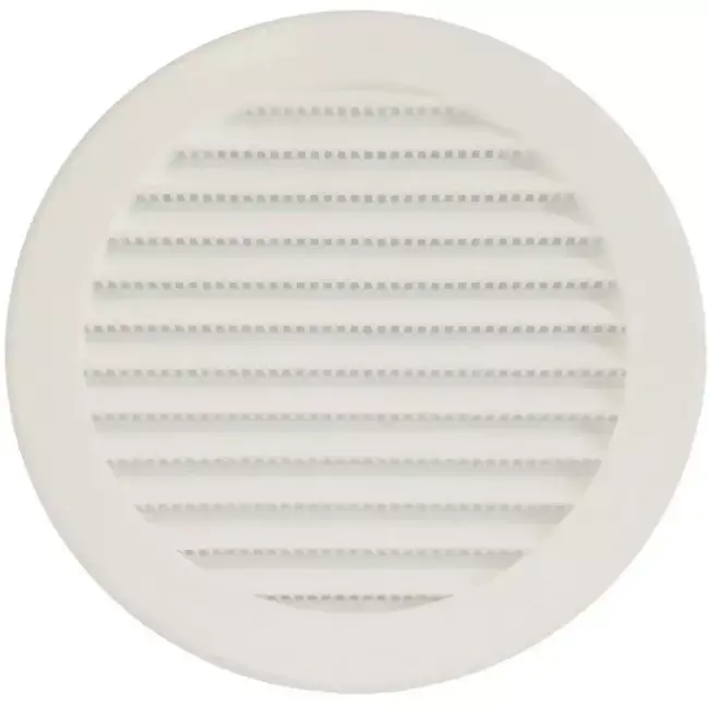 Grille à ailettes diamètre 125 mm blanc - VR125
