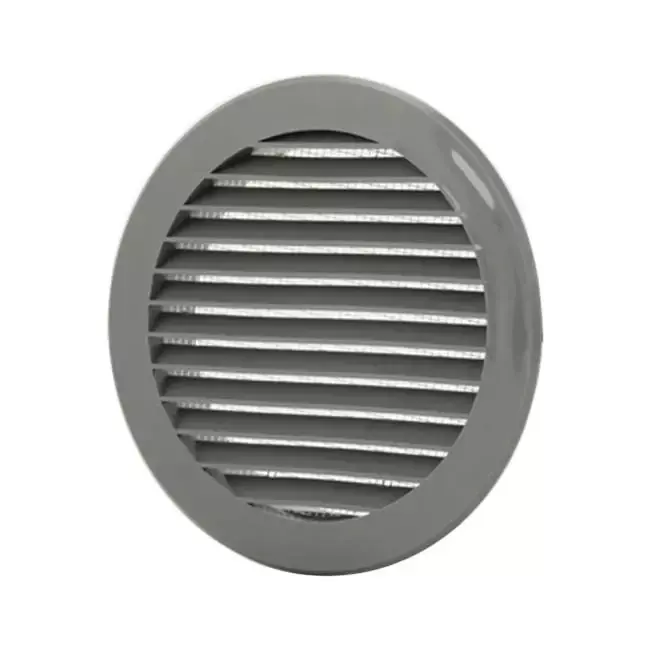 Grille à ailettes diamètre 125 mm gris - VR125P