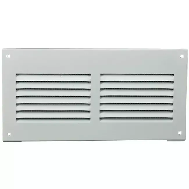 Grille à fente rectangulaire en métal 200 x 100 blanc - MR2010