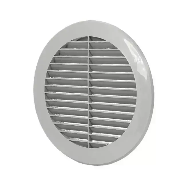 Grille à ailettes diamètre 150 mm gris - VR150P