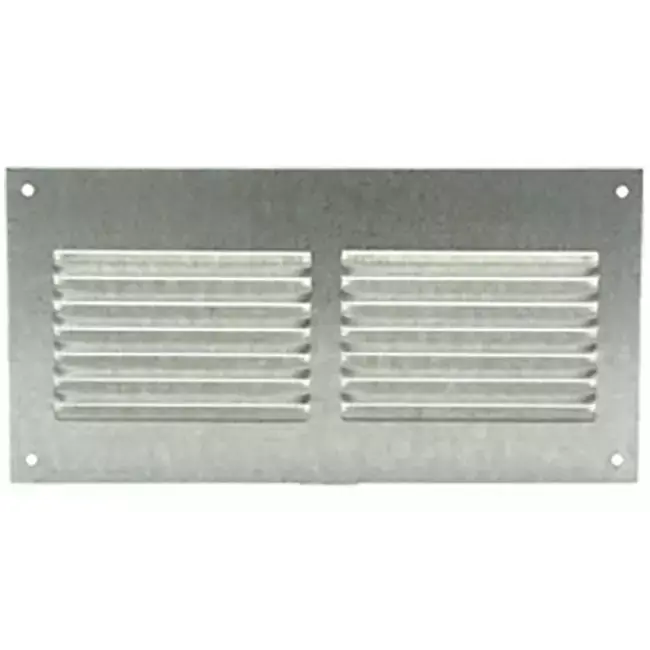 Grille à fente rectangulaire en métal 200 x 100 zinc - MR2010ZN