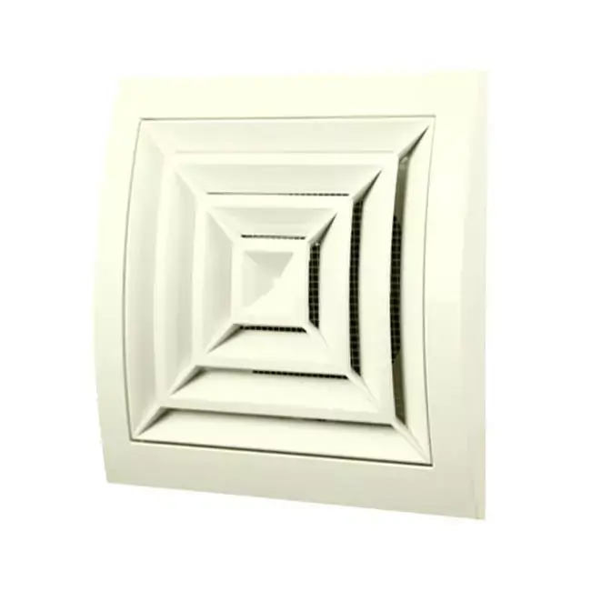 Grille de plafond carrée 150 x 150 mm diamètre 100 blanc - ND10G