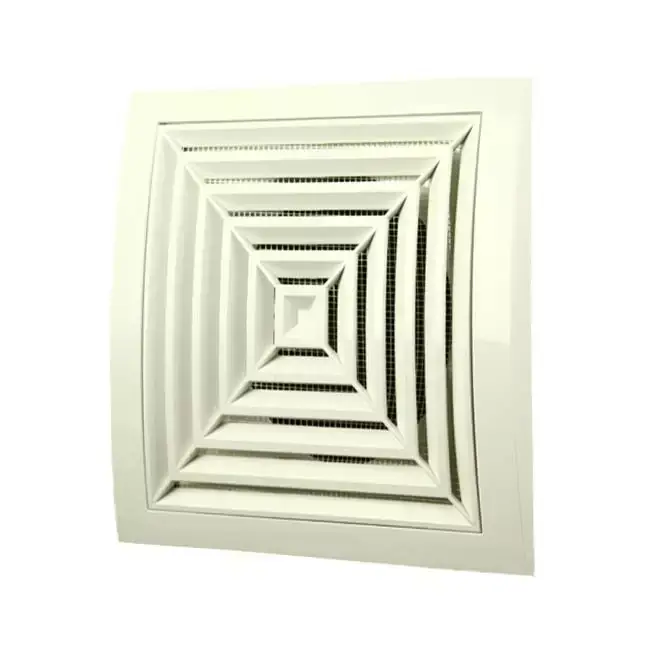 Grille de plafond carrée 190 x 190 mm diamètre 125 blanc - ND12G