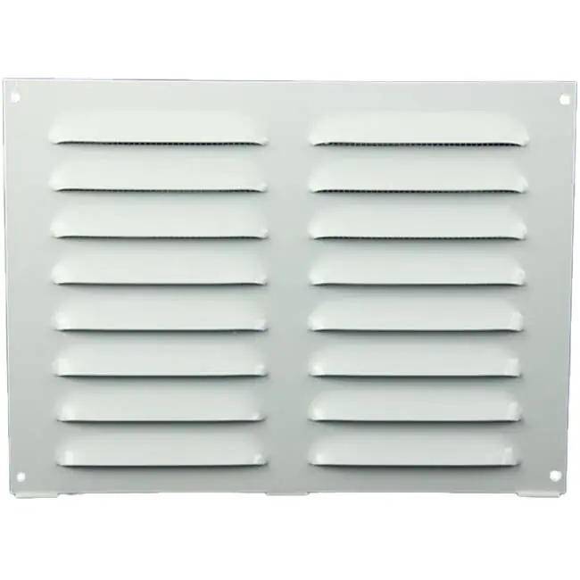 Grille à fente rectangulaire en métal 260 x 190 blanc - MR2619