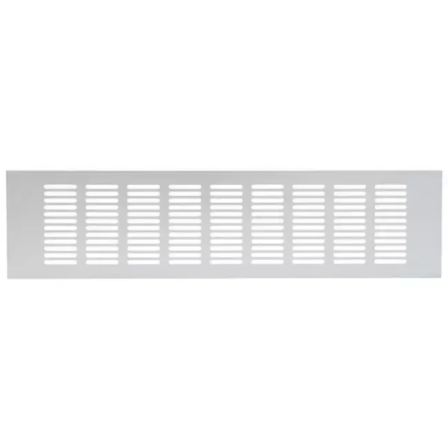Grille de ventilation plinthe aluminium - argent L = 400 mm x H = 100 mm - RA1040S
