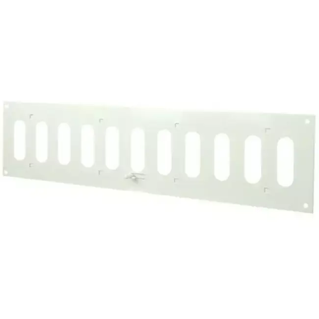 Grille à fente rectangulaire réglable en métal 400 x 100 blanc - MR4010R - RAL9016