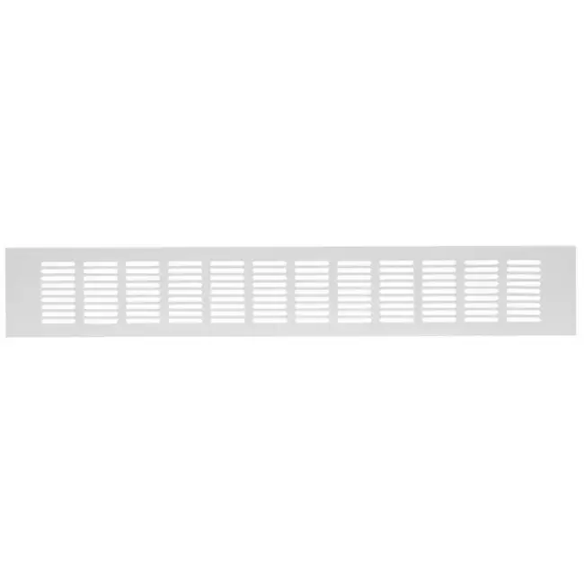 Grille de ventilation plinthe aluminium - argent L = 500 mm x H = 80 mm - RA850S