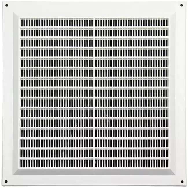 Grille de ventilation carrée grillagée 250 x 250 mm blanc - VR2525