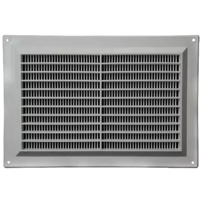 Grille de ventilation rectangulaire grillagée 250 x 170 mm gris - VR2517P