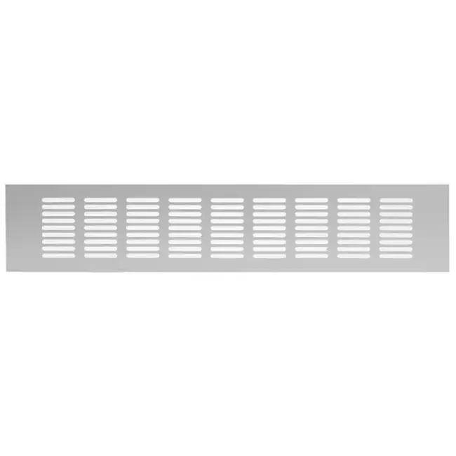 Grille de ventilation plinthe aluminium - argent L = 400 mm x H = 80 mm - RA840S
