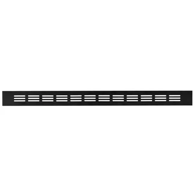 Grille de ventilation plinthe aluminium - noir L = 500 mm x H = 40 mm - RA450B