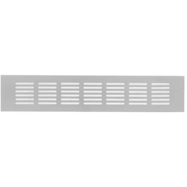 Grille de ventilation plinthe aluminium - argent L = 300 mm x H = 60 mm - RA630S