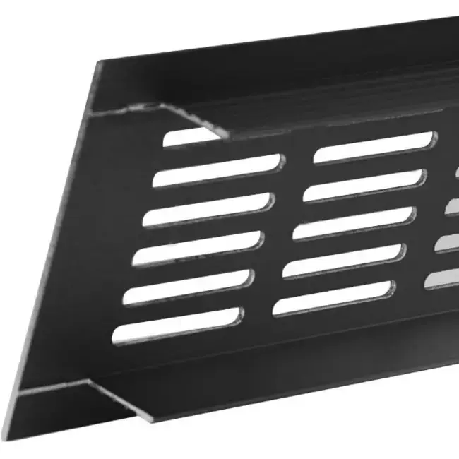 Grille de ventilation plinthe aluminium - noir L = 300 mm x H = 40 mm - RA430B