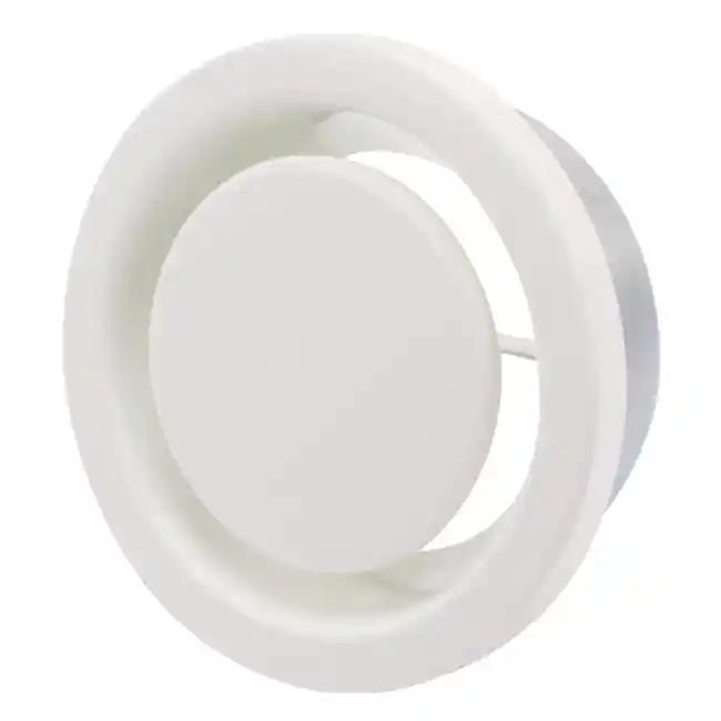 Vanne d‘évacuation d‘air 100 mm avec ressorts métalliques - EAV-C100 RAL9010