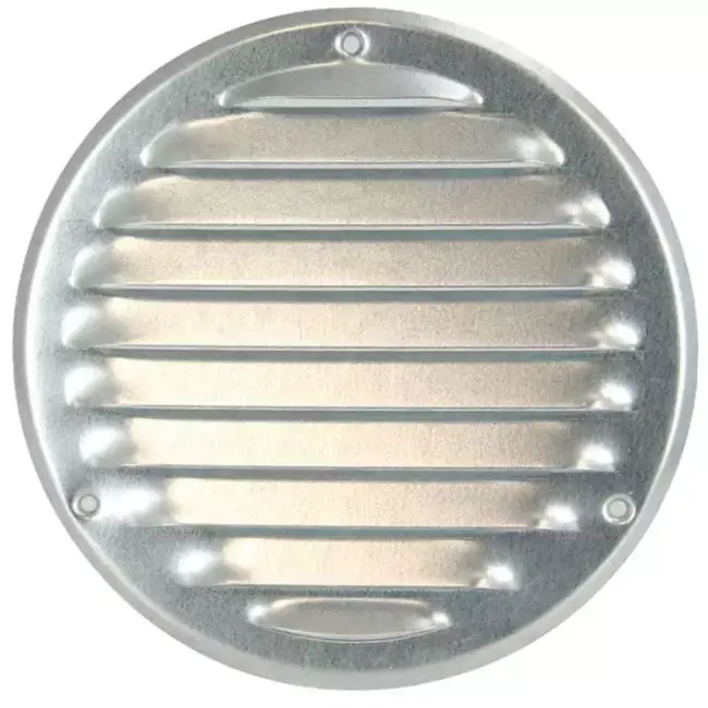 Grille de ventilation métal rond Ø 160 mm zinc
