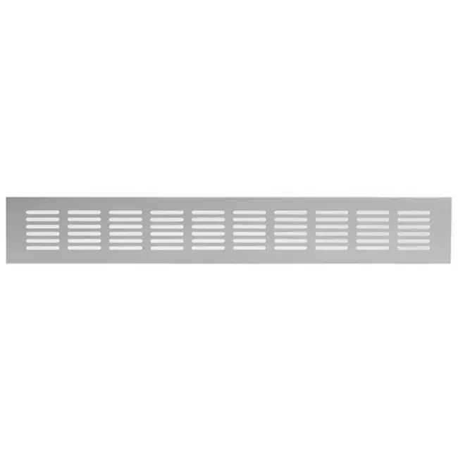 Grille de ventilation plinthe aluminium - argent L = 400 mm x H = 60 mm - RA640S