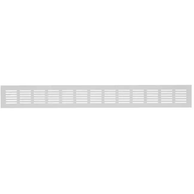 Grille de ventilation plinthe aluminium - argent L = 500 mm x H = 60 mm - RA650S