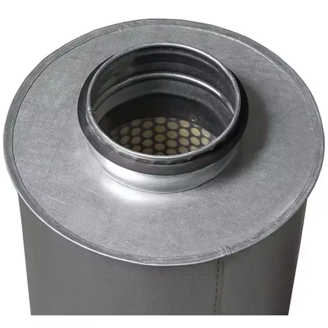 Silencieux circulaire diamètre 125 mm - longueur 1200 mm (50 mm d‘isolation)
