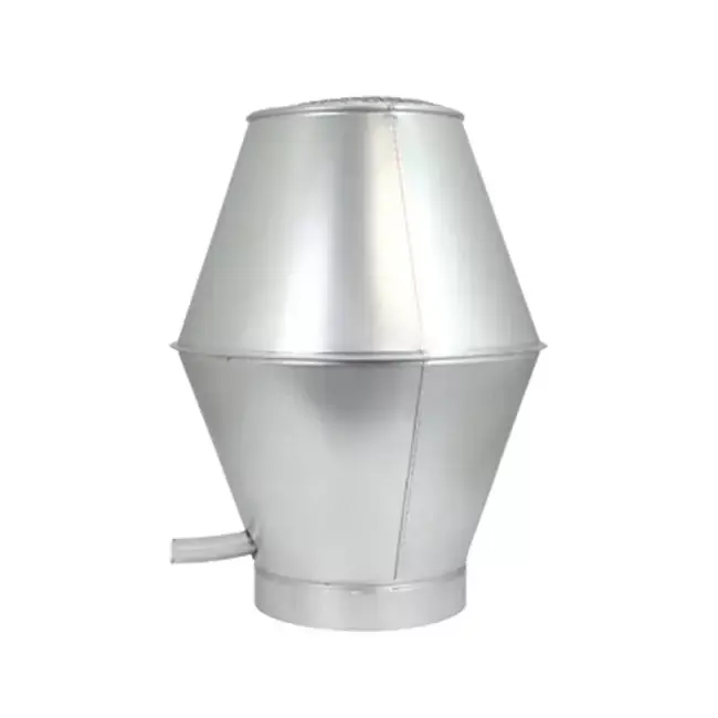 Capuchon déflecteur rond 250 mm sendzimir galvanisé