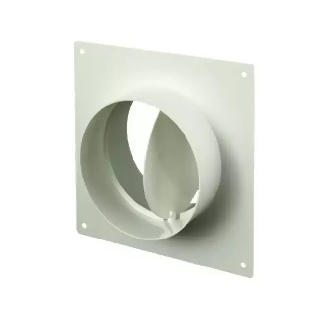 Diamètre plaque murale avec clapet anti-retour ronde en plastique 125 mm - AFV125