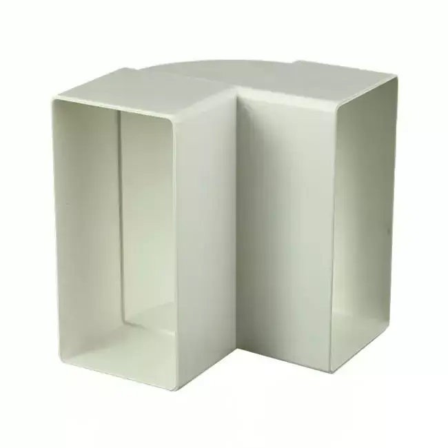 Coude vertical rectangulaire en plastique à 90° 110 x 55 - KLV