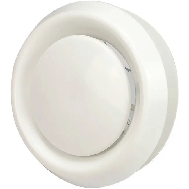 Soupape de ventilation 160mm entrée et sortie avec ressorts de friction - DAV-C160