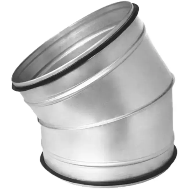 Coude spiralé rond 30° Ø 315 mm pour conduit rigide galvanisé