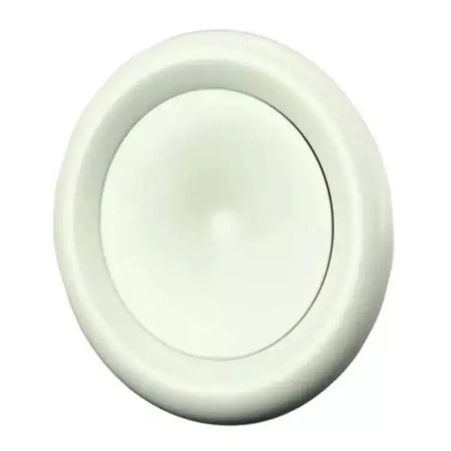 Bouche de soufflage métal Ø 125 mm RAL 9010 avec clips à ressorts - DVSC-P125