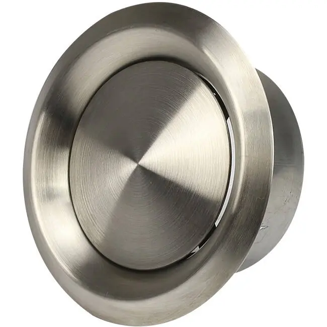 Vanne de ventilation en acier inoxydable 100mm d‘échappement et d‘alimentation avec ressorts à friction - DVI-C100