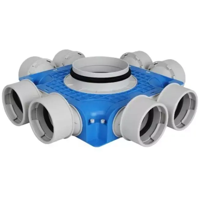 Boîte de sous-distribution de ventilation Vent-Axia Uniflexplus 8x Ø90 mm avec embout Ø125 mm