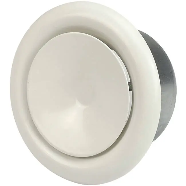 Vanne de ventilation 80 mm métal - S-DVS80 RAL9010