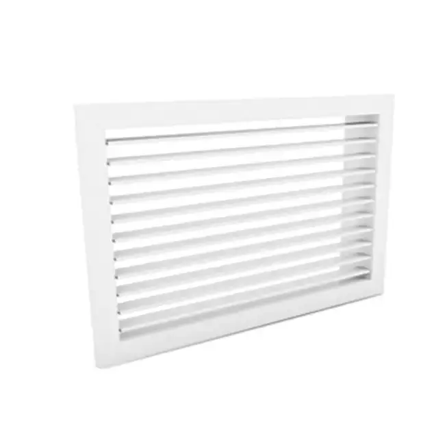 Grille murale acier réglage unique - avec clips à ressort - 200 x 100
