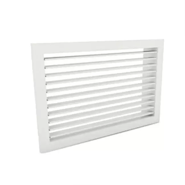 Grille murale avec lamelles fixes - fixation par vis - 400x200