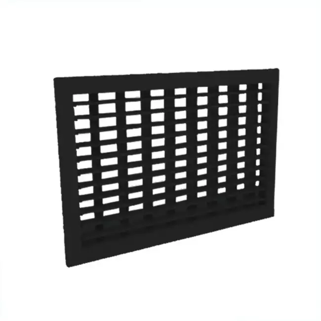 Grille murale acier réglage double - avec clips à ressort - 500 x 500
