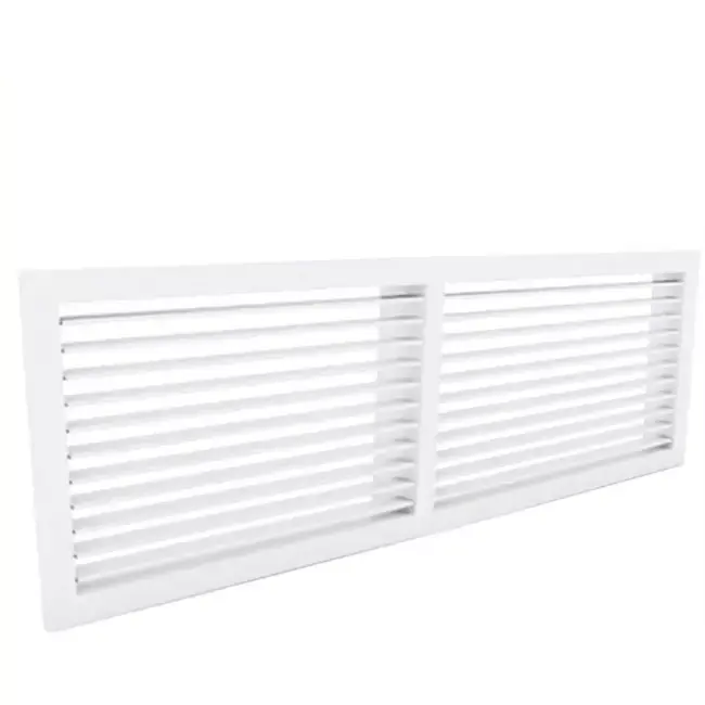 Grille murale en aluminium avec ailettes fixes - à clips - 800x400