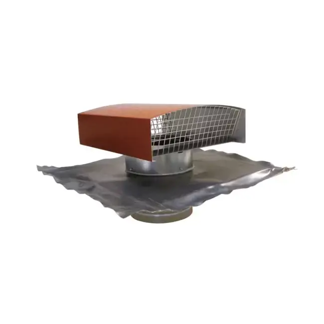 Terminal de toit Econox CTM Ø 160 mm aluminium rouge avec couvercle