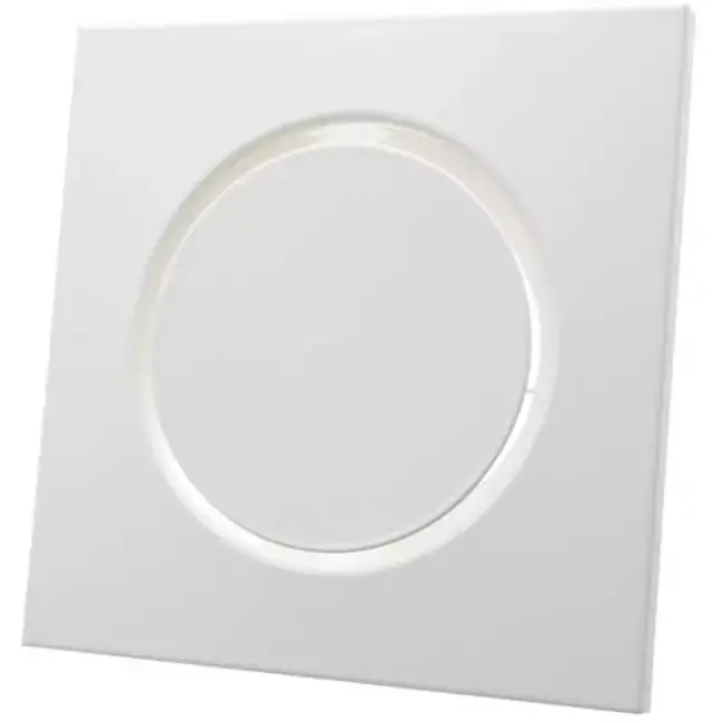 Bouche d‘alimentation en métal carrée Ø 125 mm blanche avec clips - DVSQ-P125