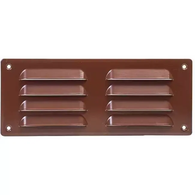 Grille de ventilation métallique carrée 260x105 mm marron - MR26105B